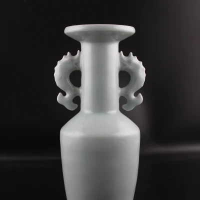 Longquan Kiln Double Fish Ear Vase