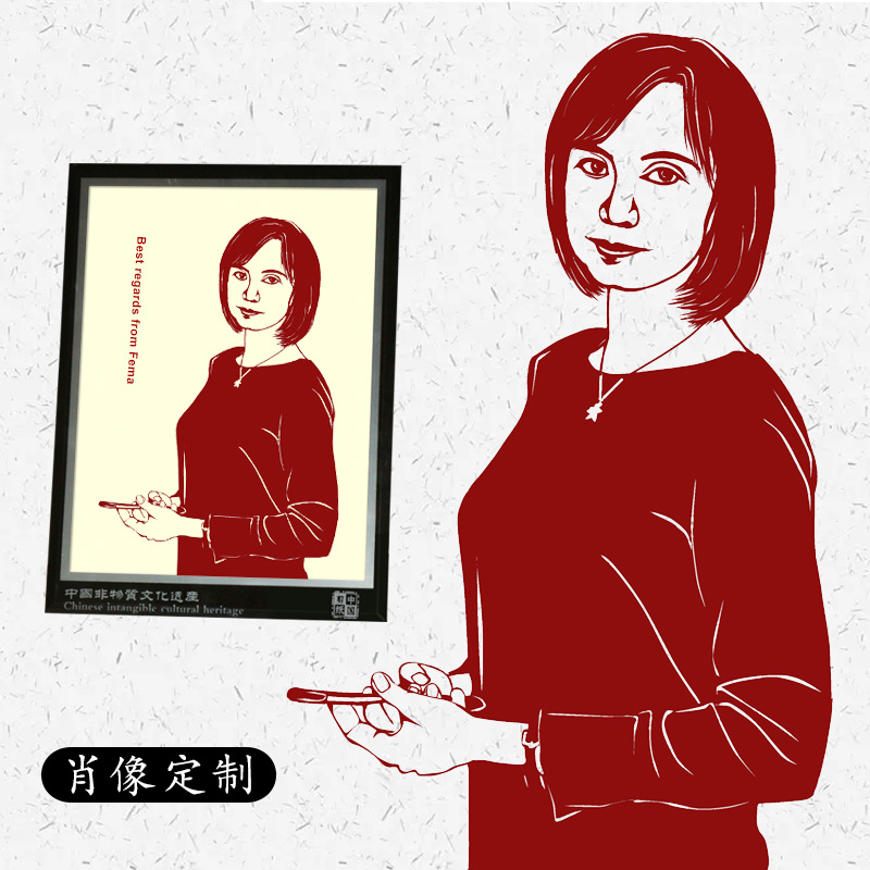 Custom Portrait Papercut Art