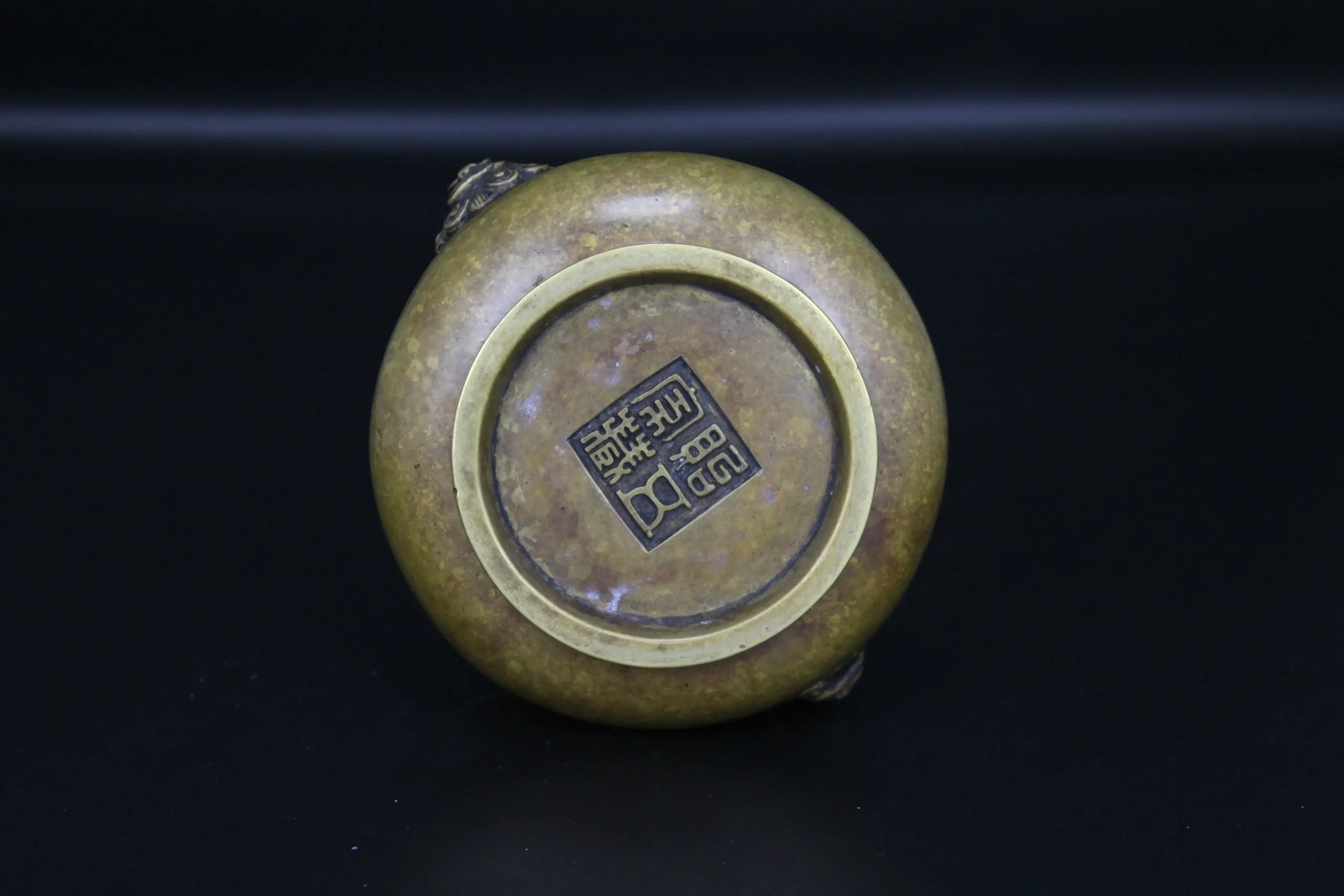 Early Qing Dynasty Bronze Censer with Twin Lion Handles