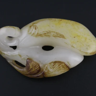 Jade melon hand-carved piece