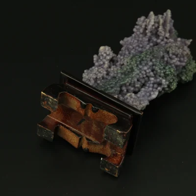 Natural Grape-Form Stone Sculpture (Purple Tones)