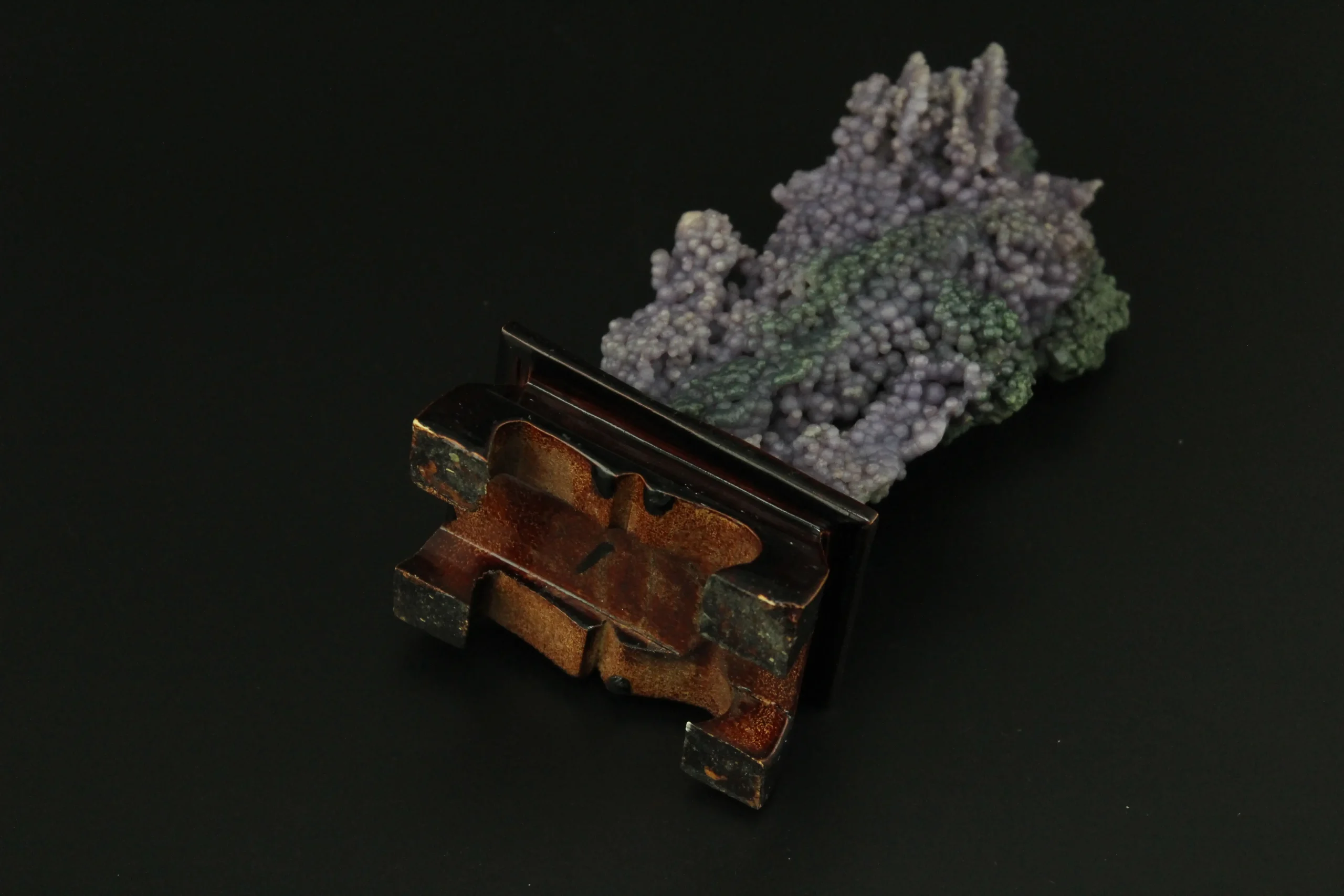 Natural Grape-Form Stone Sculpture (Purple Tones)