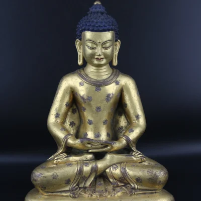 Gilded Bronze Buddha Statue of Shakyamuni