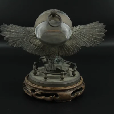 Bronze Eagle Vintage Table Clock
